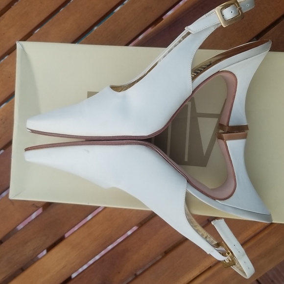Allure Terza sling back heels size 6 champagne colored vintage - Picture 6 of 15